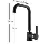 Venita Star Batarya Seti Siyah (Banyo + Lavabo +Mutfak)