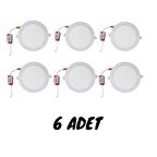 Asyagrup Voltek 18w Sıvaaltı Yuvarlak Slim Led Panel Armatür - Günışığı - 6 Adet