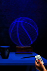 3d Ilizyon Led Lamba Masa Gece Lambası 16 Renk Kumandalı Basketbol Topu