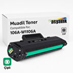 Asyaink HP 106A-W1106A Muadil Toner Çipli 1000 Sayfa