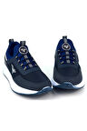 Erkek Lacivert Bağcıksız Esnek Çok Hafif Günlük Sneaker Spor Ayakkabı