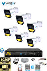 6 Kameralı Set - 320 GB HDD, 9 LED Gece Görüşlü Full HD Güvenlik Kamerası Sistemi