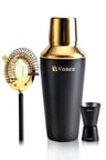 Vosco Kokteyl Shaker Seti Altın Paslanmaz Çelik
