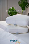 Visco Yastık Ergonomik Yastık Fiore Doğal Viskon Kılıflı Yastık 65x40x14 cm