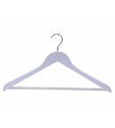 Beyaz Elbise Askısı Barlı - Plastik - 12 Adet (Vitrin RAF)