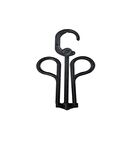 Terlik Askısı Plastik Siyah - 12 Adet (Vitrin RAF)