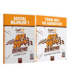 Çap Yayınları AYT Sosyal Bilimler 1 20 X 16 Up ve Edebiyat Deneme Seti 2 Kitap