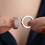 925 Ayar Gümüş Taşlı Halka Küpe