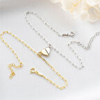 Vaoov 925 Ayar Gümüş Kalp Mıknatıslı Çift Bilekliği