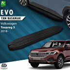 S-Dizayn VW Touareg 3 Evo Siyah Yan Basamak 193 Cm 2018 Üzeri A+ Kalite