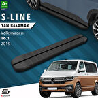 S-Dizayn VW Transporter T6.1 Kısa Şase S-Line Siyah Yan Basamak 213 Cm 2019-2025 A+ Kalite