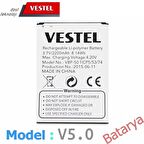 Vestel V5.0 Batarya Vestel V 5.0  Uyumlu Batarya
