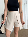 İki düğmeli şort etek S24046