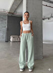 3 iplik şardonlu oversize eşofman mint yeşili