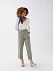 Rahat Kalıp Düz Gabardin Kadın Pantolon
