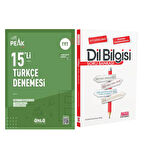 Ünlü Yayıncılık TYT Türkçe Best Peak 15 li Denemesi ve AKM Dil Bilgisi Soru Bankası Seti 2 Kitap