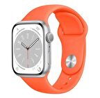 Apple Watch Seri 8 7 6 5 4 3 2 Se Ultra 42MM / 44MM / 45MM / 49MM Uyumlu Spor Silikon Kordon M/L Beden