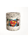 Superman Puf (Warner Bros Lisanslı Ürün, Süet Kumaş, Uluslararası Solmama Sertifikası)