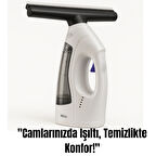Kablosuz Su Püskürtmeli Cam Temizleme Makinesi - Çift Hazneli, 20W Güçlü Motor, Ergonomik Tasarım