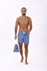 Stretch Mavi Deniz Şortu