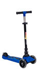 WİNKY MAVİ Led Işıklı 3 Tekerli Katlanabilir 5-9 Yaş Arası Max 90 Kg Taşıma Kapasitesi 3 kademeli Scooter