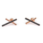 925 Ayar Gümüş X  Taşlı Küpe