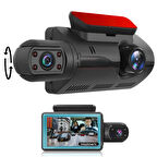 Wodimark A68 Full HD 1080P Araç Kamerası | Çift Lens, 360° Döner Gövde, Gece Görüşü, G-Sensörlü Dashcam