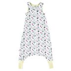 Merino Yün Dinozor Temalı Kolsuz Çift Katlı Çocuk Uyku Tulumu Doğal Boyasız-1-2 Yaş