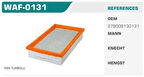 Winkel WAF-0131 Hava Filtresi Tata Turbolu Kolı: 20 Ad FN6201