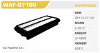 Winkel WAF-07100 Hava Filtresi Picanto 05-10 1.1 65Hp Kolı: 20 Ad FN3204