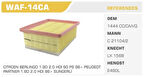 Winkel WAF-14CA Hava Filtresi Partner 02-Berlingo 2.0 HDI 1.9D DW8 Kolı: 42 Ad FN0011