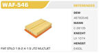 Winkel WAF-546 Hava Filtresi Bravo 07-Stilo 01-1.9 JTD 1.9D Multijet Kolı: 24 Ad 