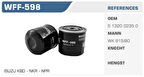 Winkel WFF-598 Mazot Filtresi D-Max Zp 598 Nkr NPR TFR Kolı: 50 Ad FN0141