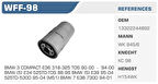 Winkel WFF-98 Mazot Filtresi BMW E36 318TDS 325TD 325TDS E34 TD 525TDS E39 525TD 525TDS Kolı: 50 Ad 