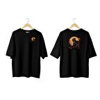 Wicold Flower Samurai Baskılı Oversize T-Shirt Erkek Tişört Unisex Tişört Kadın Tişört