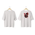 Wicold Samurai Baskılı Oversize T-Shirt Erkek Tişört Unisex Tişört Kadın Tişört