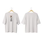 Wicold Never Look Back Baskılı Oversize T-Shirt Erkek Tişört Unisex Tişört Kadın Tişört