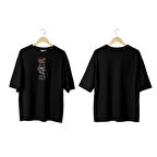 Wicold Never Look Back Baskılı Oversize T-Shirt Erkek Tişört Unisex Tişört Kadın Tişört