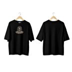 Wicold Astronot Baskılı Oversize T-Shirt Erkek Tişört Unisex Tişört Kadın Tişört