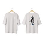 Wicold Kılıç Baskılı Oversize T-Shirt Erkek Tişört Unisex Tişört Kadın Tişört