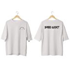 Wicold Speed Addict Baskılı Oversize T-Shirt Erkek Tişört Unisex Tişört Kadın Tişört