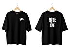 Wicold Ride Or Die Baskılı Oversize T-Shirt Erkek Tişört Unisex Tişört Kadın Tişört