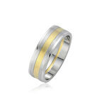 Harem Altın Gümüş Taşsız Çift Erkek Alyans