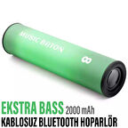 Kablosuz Silindir Bluetooth Hoparlör Speaker Ekstra Bass Ses Bombası 2000 mAh IP65 Su Geçirmez