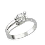 Gümüş Tek Taş Kadın Yüzük