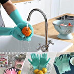 Woody Sofia Isıya Dayanıklı Pratik Sihirli Silikon Bulaşık Yıkama Eldiveni