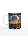 Başak Burcu Baskılı Kahve Kupası - Ay ışığında Zodyak Bahçesi Vs2