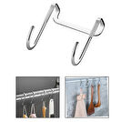 Microcase Paslanmaz Çelik Metal Banyo Duşakabin Mutfak vb Alanlar için Askılık M Model - GÜMÜŞ AL4838  1 Adet