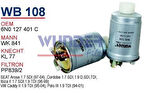 Wunder WB108 Mazot Filtresi Volkswagen Caddy II 1.9(95-04) -Polo III 1.9TDI Fn2067 MRMOEM-1080855