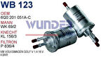 Wunder WB123 Benzin Filtresi Golf V Polo V Jetta III A3 MRMOEM-1080913